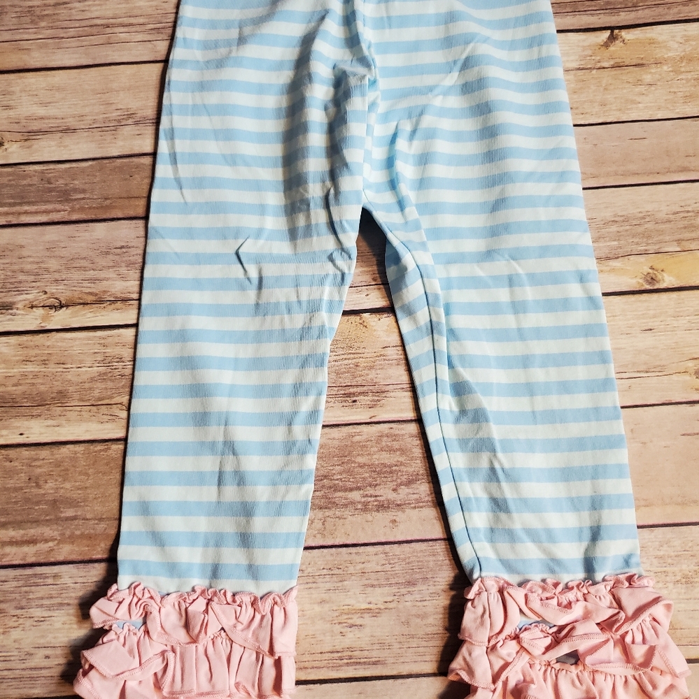 Matilda Jane girls 8 blue pink capris